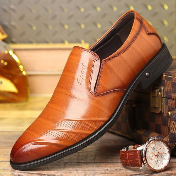 men's formal leather shoes in spring 2021, breathable fashion men's single , pointed casual and lazy, Black
men's formal leather shoes in spring 2021, breathable fashion men's single , pointed casual and lazy, Black