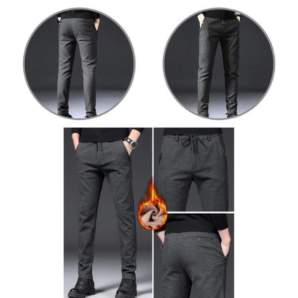 men's pants stylish male trousers mid waist formal elastic winter men, Black
men's pants stylish male trousers mid waist formal elastic winter men, Black