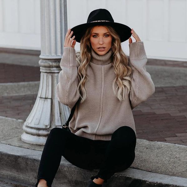 women's sweaters sweater women pullover 2021 turtleneck spot style solid color loose warm sj3222, White;black
women's sweaters sweater women pullover 2021 turtleneck spot style solid color loose warm sj3222, White;black