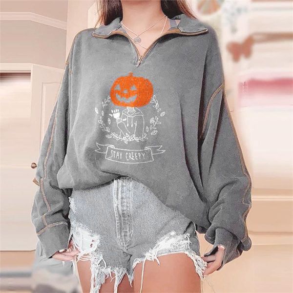 women's hoodies & sweatshirts womens sweatshirt long sleeve half-zipper v-neck fashion hip hop casual autumn stitching pumpkin print br, Black
women's hoodies & sweatshirts womens sweatshirt long sleeve half-zipper v-neck fashion hip hop casual autumn stitching pumpkin print br, Black