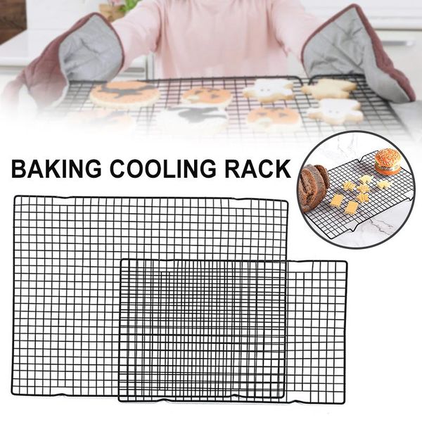 baking moulds stainless steel nonstick black cooling rack grid tray for biscuit cookie pie bread cake reme889