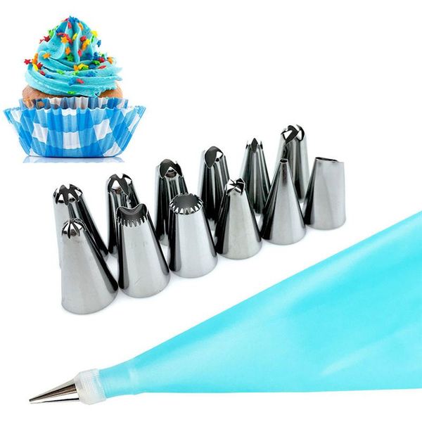 baking & pastry tools 14pcs/sets cooking bag + piping nozzles stainless steel cake decorating tips set confectionery cream diy
baking & pastry tools 14pcs/sets cooking bag + piping nozzles stainless steel cake decorating tips set confectionery cream diy