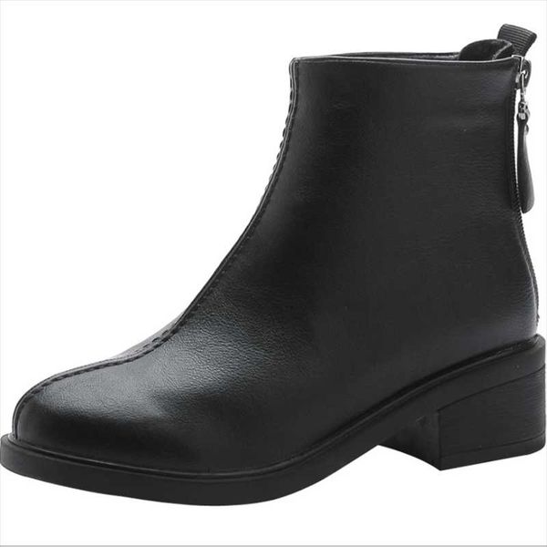 boots autumn winter thick heel ankle women genuine leather back zipper warm shoes non-slip, Black
boots autumn winter thick heel ankle women genuine leather back zipper warm shoes non-slip, Black