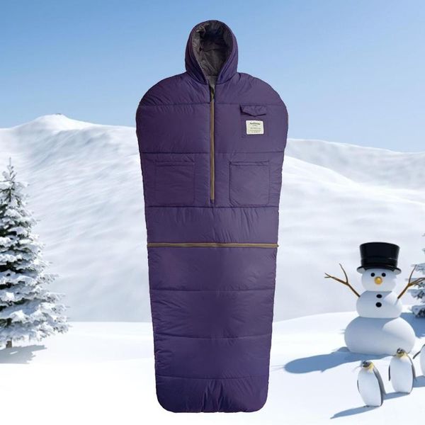 sleeping bag outdoor travel sack thick warm camping hoodie with zippered holes for arms and feet bags
sleeping bag outdoor travel sack thick warm camping hoodie with zippered holes for arms and feet bags