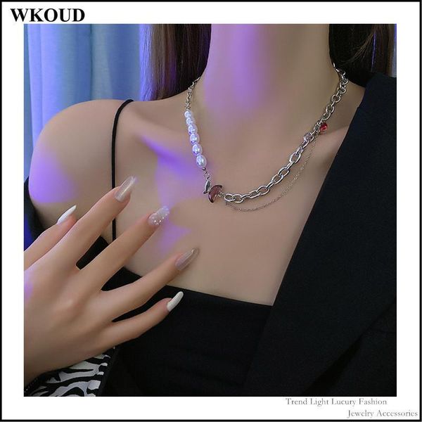 chains 2021 autumn japan's retro dark lock trendy hip hop sweet baroque pearl butterfly women's necklace jewelry accessories, Silver
chains 2021 autumn japan's retro dark lock trendy hip hop sweet baroque pearl butterfly women's necklace jewelry accessories, Silver