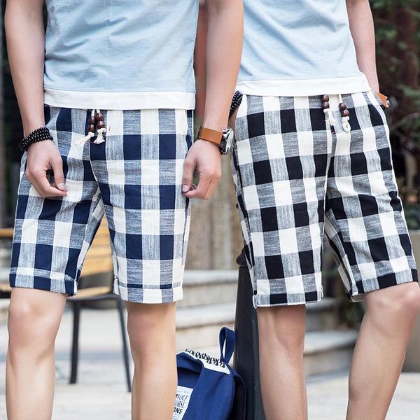 men's shorts sweatshorts quick-dry loose drawstring plaid casual pants beach travel sports plus size men clothing, White;black
men's shorts sweatshorts quick-dry loose drawstring plaid casual pants beach travel sports plus size men clothing, White;black