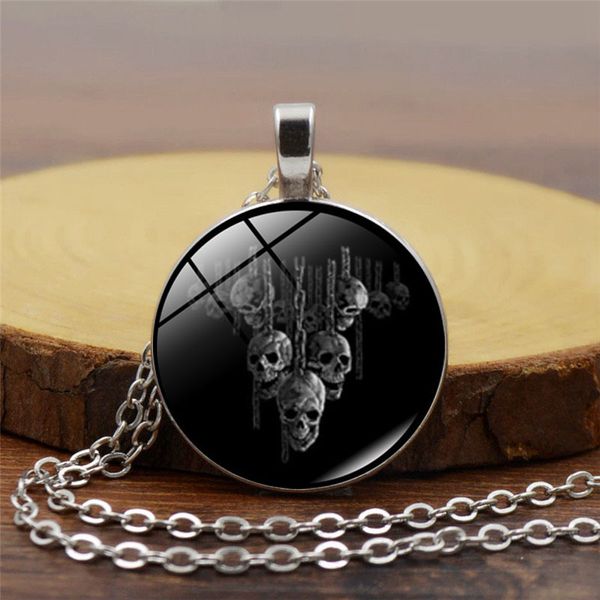 accsori horror skull time necklace fashion sweater chain pendant jewelry, Silver