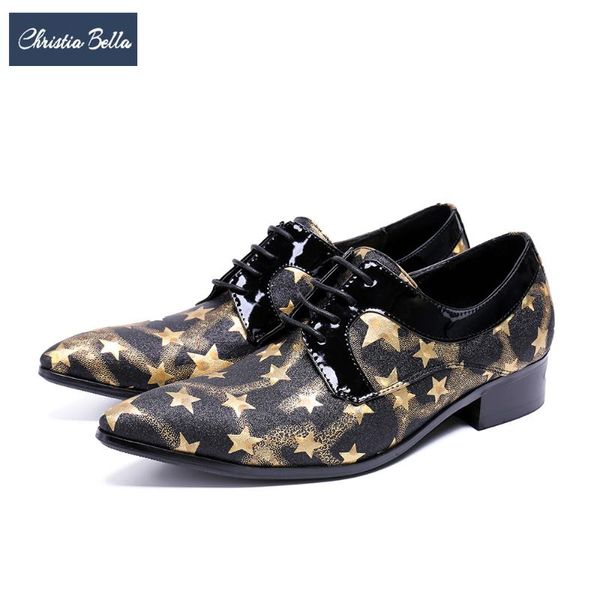 dress shoes christia bella designer star printing men oxford fashion leather wedding prom formal lace up brogue, Black
dress shoes christia bella designer star printing men oxford fashion leather wedding prom formal lace up brogue, Black
