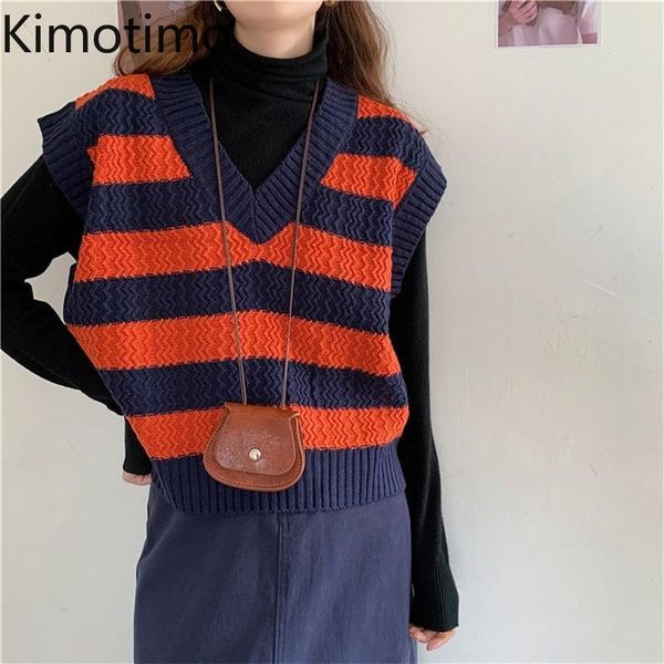 women's vests kimotimo striped knitted women color contrast outwear sleeveless pullover korean fashion all-match cropped sweater vest, Black;white
women's vests kimotimo striped knitted women color contrast outwear sleeveless pullover korean fashion all-match cropped sweater vest, Black;white