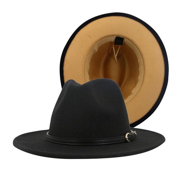 stingy brim hats trend tan with red bottom patchwork plain wool felt jazz fedora men women wide trilby cowboy cap for party, Blue;gray
stingy brim hats trend tan with red bottom patchwork plain wool felt jazz fedora men women wide trilby cowboy cap for party, Blue;gray