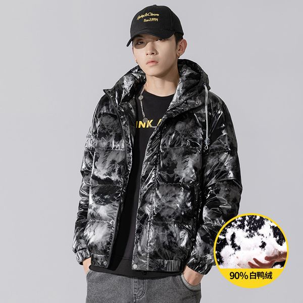 down jacket 90 2021 fashion brand winter short men's bright coat thickened warm clothes, Black
down jacket 90 2021 fashion brand winter short men's bright coat thickened warm clothes, Black