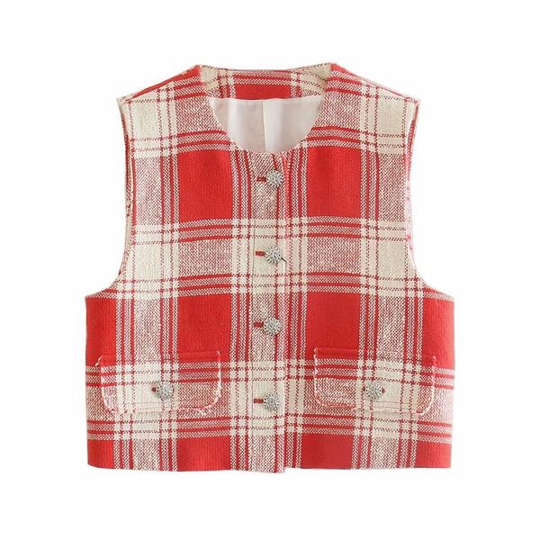 women's vests pinkou women sweet retro plaid vest rhinestone button pockets deco sleeveless jacket female outwear ma01, Black;white
women's vests pinkou women sweet retro plaid vest rhinestone button pockets deco sleeveless jacket female outwear ma01, Black;white