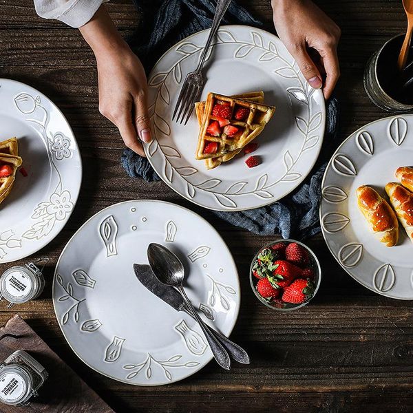 dishes & plates creative retro ceramic cutlery plate western pasta steak snack line embossed
dishes & plates creative retro ceramic cutlery plate western pasta steak snack line embossed