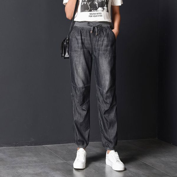 women's fashions bloomers hare nine spring pants summer thin jeans for girls, Blue
women's fashions bloomers hare nine spring pants summer thin jeans for girls, Blue