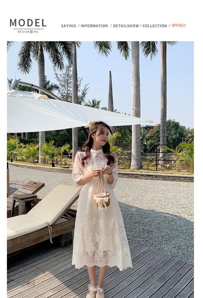 casual dresses summer vintage lace cheongsam loose dress, Black;gray
casual dresses summer vintage lace cheongsam loose dress, Black;gray