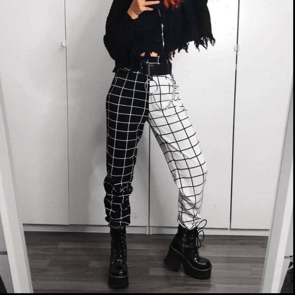 jogger black white checkerboard splicing womens capri casual trousers plaid loose slimming wear female sports cool long
jogger black white checkerboard splicing womens capri casual trousers plaid loose slimming wear female sports cool long