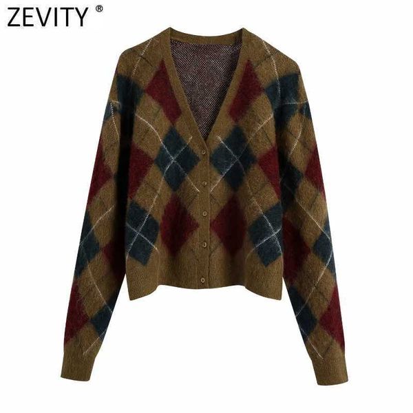 zevity women vintage v neck geometric pattern cardigan knitting sweater ladies chic single breasted casual retro s498 210603, White;black
zevity women vintage v neck geometric pattern cardigan knitting sweater ladies chic single breasted casual retro s498 210603, White;black