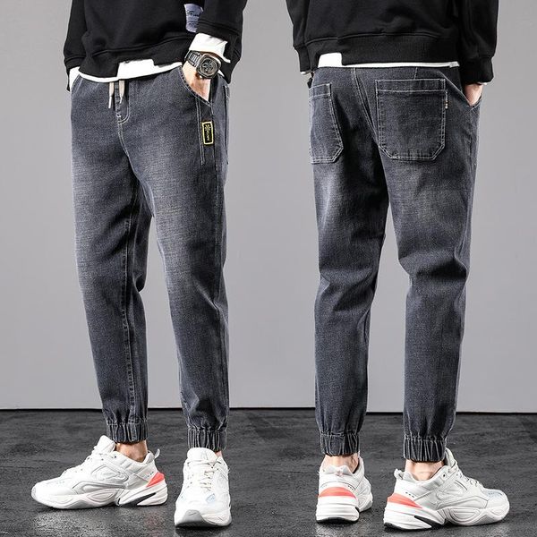 men's jeans 2021 spring autumn elastic harun pants fashion streetwear trousers male casual classic ankle-length denim, Blue
men's jeans 2021 spring autumn elastic harun pants fashion streetwear trousers male casual classic ankle-length denim, Blue