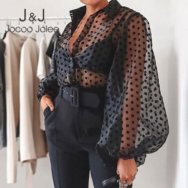 women's blouses & shirts jocoo jolee fashion long puff sleeve polka dot see-through blouse elegant mesh shirt casual loose sheer high, White
women's blouses & shirts jocoo jolee fashion long puff sleeve polka dot see-through blouse elegant mesh shirt casual loose sheer high, White