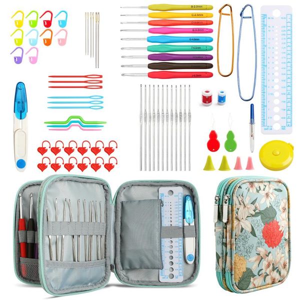 set crochet hook yarn knitting needles sewing tools full diy metal handle notions, Black
set crochet hook yarn knitting needles sewing tools full diy metal handle notions, Black