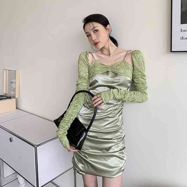 casual dresses green lace pathcwork satin dress backless long sleeve bodycon ruched for women 2021 ladies spring summer 47vu, Black;gray
casual dresses green lace pathcwork satin dress backless long sleeve bodycon ruched for women 2021 ladies spring summer 47vu, Black;gray