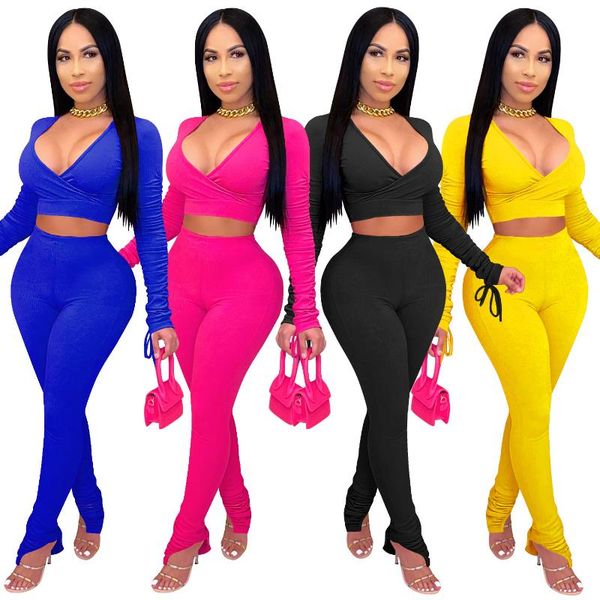 women's two piece pants zoctuo v-neck set ruched lace up shirt knitting trousers club 2 outfits tracksuit, White
women's two piece pants zoctuo v-neck set ruched lace up shirt knitting trousers club 2 outfits tracksuit, White