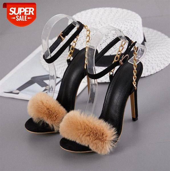 ins high heels european and american fur shoes with gold chain stiletto sandals, size 42 #of4d, Black
ins high heels european and american fur shoes with gold chain stiletto sandals, size 42 #of4d, Black