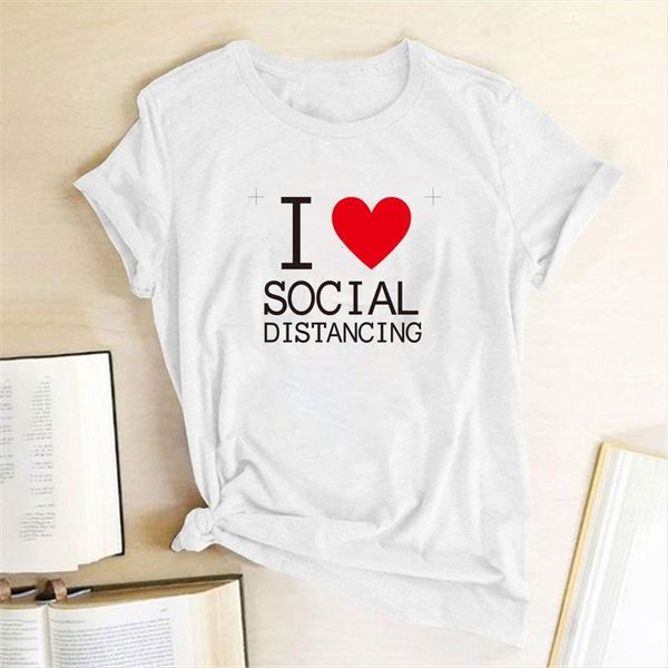 i love social distancing women t shirt printing casual summer simple for loose camisetas mujer verano, White
i love social distancing women t shirt printing casual summer simple for loose camisetas mujer verano, White