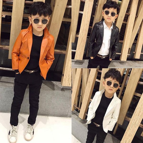 women's suits & blazers children's leather suit 2021 spring one-piece manufacturers, White;black
women's suits & blazers children's leather suit 2021 spring one-piece manufacturers, White;black