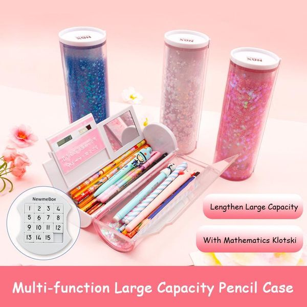 pencil cases multifunctional box large capacity flowing translucent creative cylindrical pen holder kid stationery
pencil cases multifunctional box large capacity flowing translucent creative cylindrical pen holder kid stationery