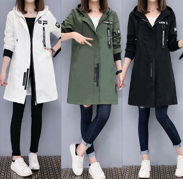 women's trench coats women windbreaker jacket spring autumn hoodies plus size korean fashion long student wild loose casual baseball un, Tan;black
women's trench coats women windbreaker jacket spring autumn hoodies plus size korean fashion long student wild loose casual baseball un, Tan;black