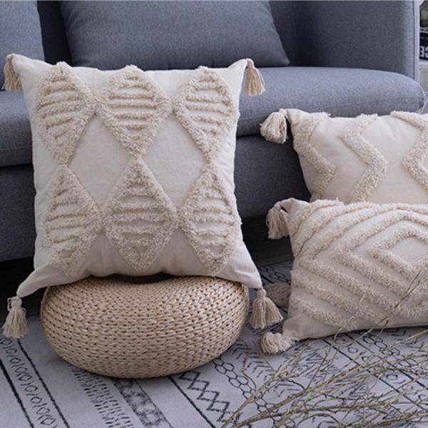 cushion/decorative pillow cotton tufted cushion cover beige tassel 45x45cm case home decor throw pillows for sofa bed seat bar homeware livi
cushion/decorative pillow cotton tufted cushion cover beige tassel 45x45cm case home decor throw pillows for sofa bed seat bar homeware livi
