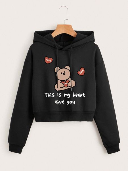 bear & slogan graphic drop shoulder drawstring thermal lined hoodie d9qb#, White;black
bear & slogan graphic drop shoulder drawstring thermal lined hoodie d9qb#, White;black