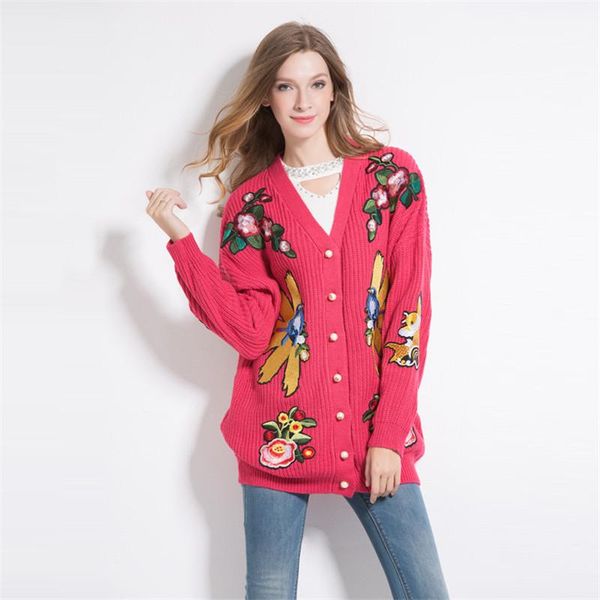 women's sweaters women cardigan luxury dragon flower embroidery knitted loose winter long thick vintage fashion runway, White;black
women's sweaters women cardigan luxury dragon flower embroidery knitted loose winter long thick vintage fashion runway, White;black