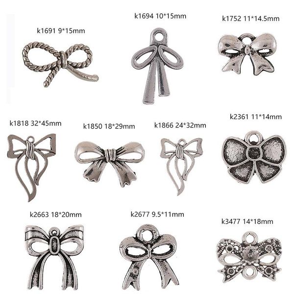 charms 50pcs bow series pendant ancient silver color-preserving diy necklace making discover handmade jewelry, Bronze;silver
charms 50pcs bow series pendant ancient silver color-preserving diy necklace making discover handmade jewelry, Bronze;silver