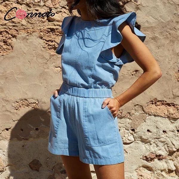 women's jumpsuits & rompers conmoto casual high street short jean jumpsuit women 2021 summer ruffle waist girl beach holiday plus size, Black;white
women's jumpsuits & rompers conmoto casual high street short jean jumpsuit women 2021 summer ruffle waist girl beach holiday plus size, Black;white