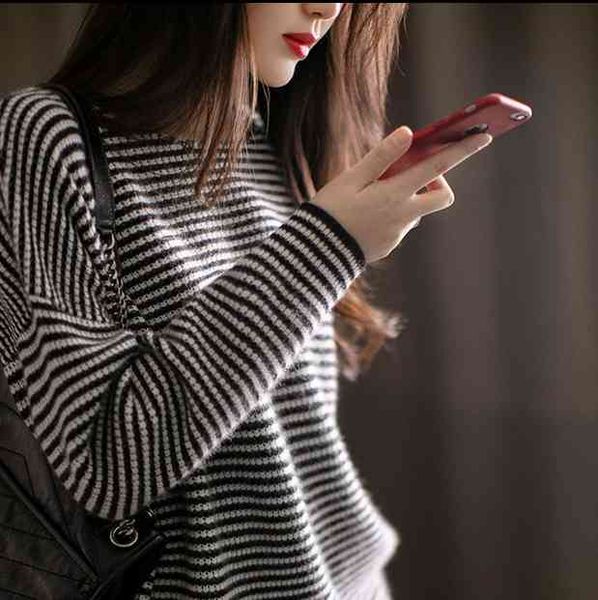 women's sweaters female sweater cashmere long sleeve, female striped black and white turtleneck qzbx, White;black
women's sweaters female sweater cashmere long sleeve, female striped black and white turtleneck qzbx, White;black