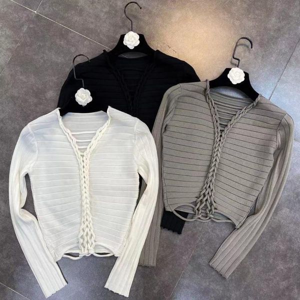 v-neck long sleeve women twisted button knitted lace perspective careful sweater 2021 spring women's sweaters, White;black
v-neck long sleeve women twisted button knitted lace perspective careful sweater 2021 spring women's sweaters, White;black
