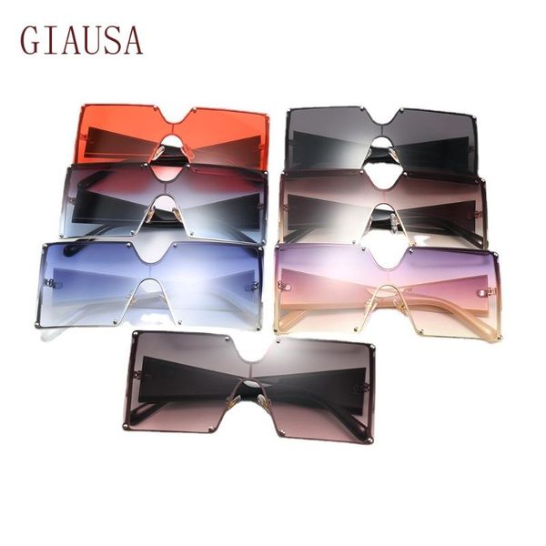 sunglasses giausa european and american personality square one-piece street po night vision glasses, White;black
sunglasses giausa european and american personality square one-piece street po night vision glasses, White;black