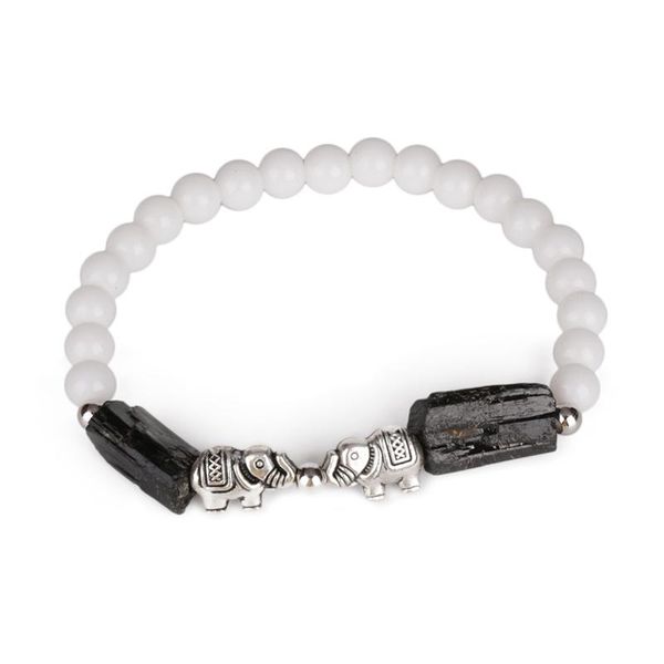 double elephant charm natural rough black tourmaline healing calm stone bead white glossy energy bracelets for man women beaded, strands
double elephant charm natural rough black tourmaline healing calm stone bead white glossy energy bracelets for man women beaded, strands