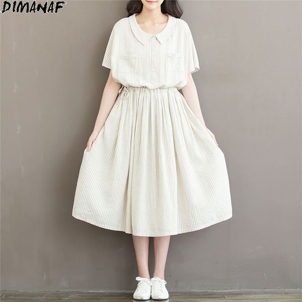 women dress female sundress vintage cotton linen striped belt korean elegant japanese style white summer 210531, Black;gray
women dress female sundress vintage cotton linen striped belt korean elegant japanese style white summer 210531, Black;gray