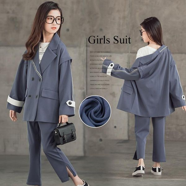 clothing sets teenage girls set 2021 spring childrens suit korean loose blue splicing stripe two-piece kids tracksuit girl outfit, White
clothing sets teenage girls set 2021 spring childrens suit korean loose blue splicing stripe two-piece kids tracksuit girl outfit, White