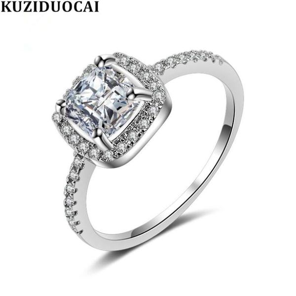 kuziduocai fashion jewelry square zircon stainless steel dazzling wedding bride party rings for women anillos accessories cluster, Golden;silver
kuziduocai fashion jewelry square zircon stainless steel dazzling wedding bride party rings for women anillos accessories cluster, Golden;silver