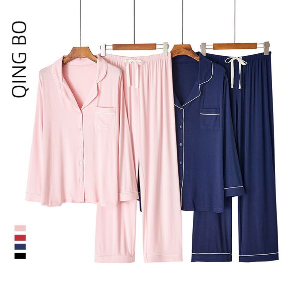 women's sleepwear 2021 housewear modal pajamas suit simple autumn and winter long sleeve, Black;red
women's sleepwear 2021 housewear modal pajamas suit simple autumn and winter long sleeve, Black;red