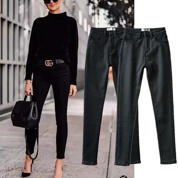 withered ins winter jeans womens pants england style vintage aa high waist skinny pencil fleece for women, Black;white
withered ins winter jeans womens pants england style vintage aa high waist skinny pencil fleece for women, Black;white