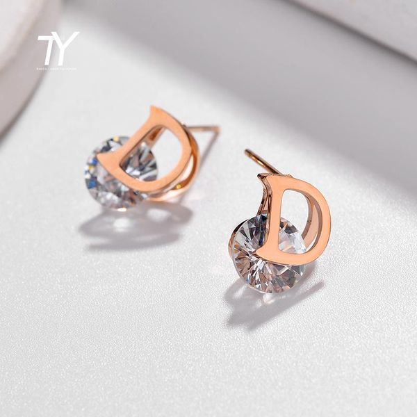 stud classic zircon d letter titanium steel earrings for woman 2021 simple set accessories korean fashion jewelry party girls, Golden;silver
stud classic zircon d letter titanium steel earrings for woman 2021 simple set accessories korean fashion jewelry party girls, Golden;silver