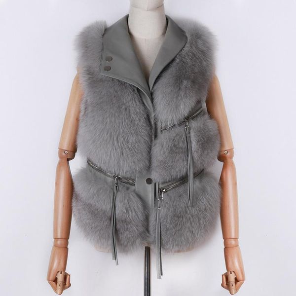 women's fur & faux yoloagain women turn down collar natural vest ladies zipper real gilet, Black
women's fur & faux yoloagain women turn down collar natural vest ladies zipper real gilet, Black