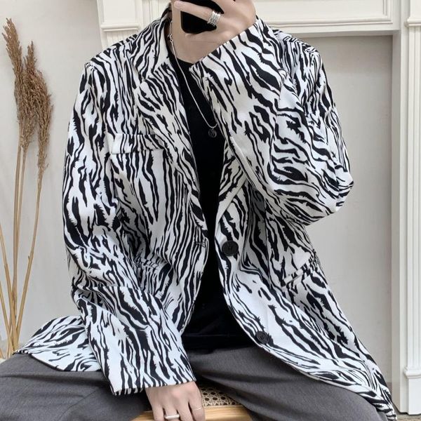 men's suits & blazers zebra pattern harajuku casual suit coat fashion loose autumn male streetwear jacket designer men clothi, White;black
men's suits & blazers zebra pattern harajuku casual suit coat fashion loose autumn male streetwear jacket designer men clothi, White;black