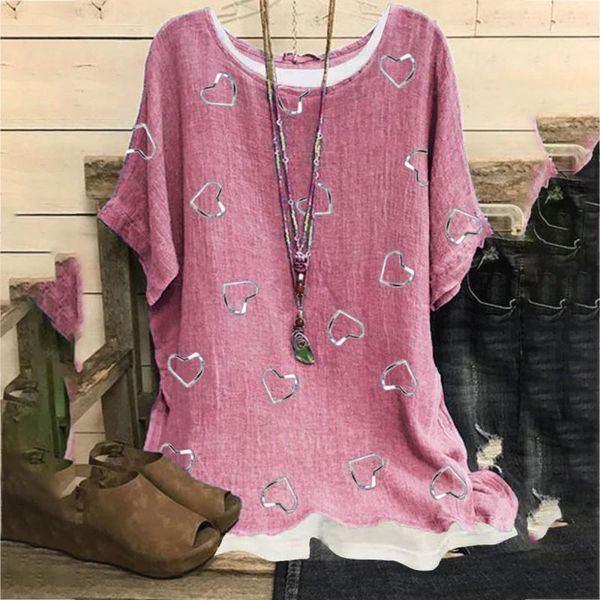 women's t-shirt 2022 summer loose plus size women heart shaped printed casual love print short sleeve cotton shirt female pullover, White
women's t-shirt 2022 summer loose plus size women heart shaped printed casual love print short sleeve cotton shirt female pullover, White