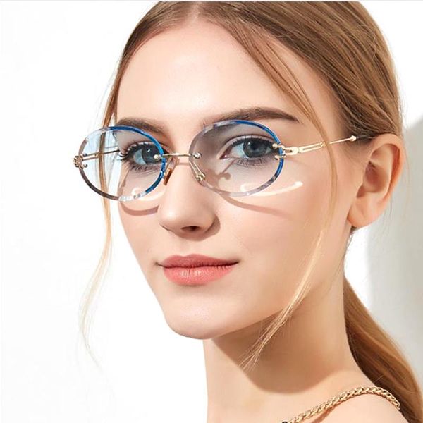 sunglasses 2021 vintage rimless luxury women alloy oval gradient mirror classic glasses street beat shopping retro, White;black
sunglasses 2021 vintage rimless luxury women alloy oval gradient mirror classic glasses street beat shopping retro, White;black